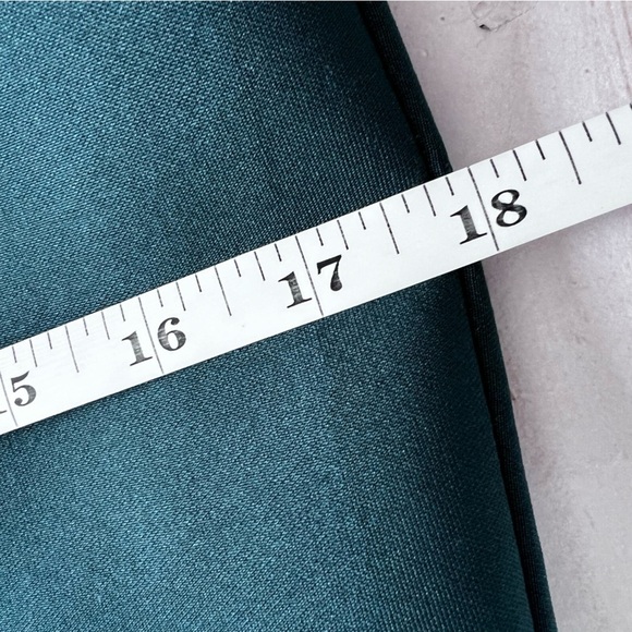 Betsy and Adam Shoulder Ruffle Sheath Scuba Dress in Green size 4 - Picture 14 of 15